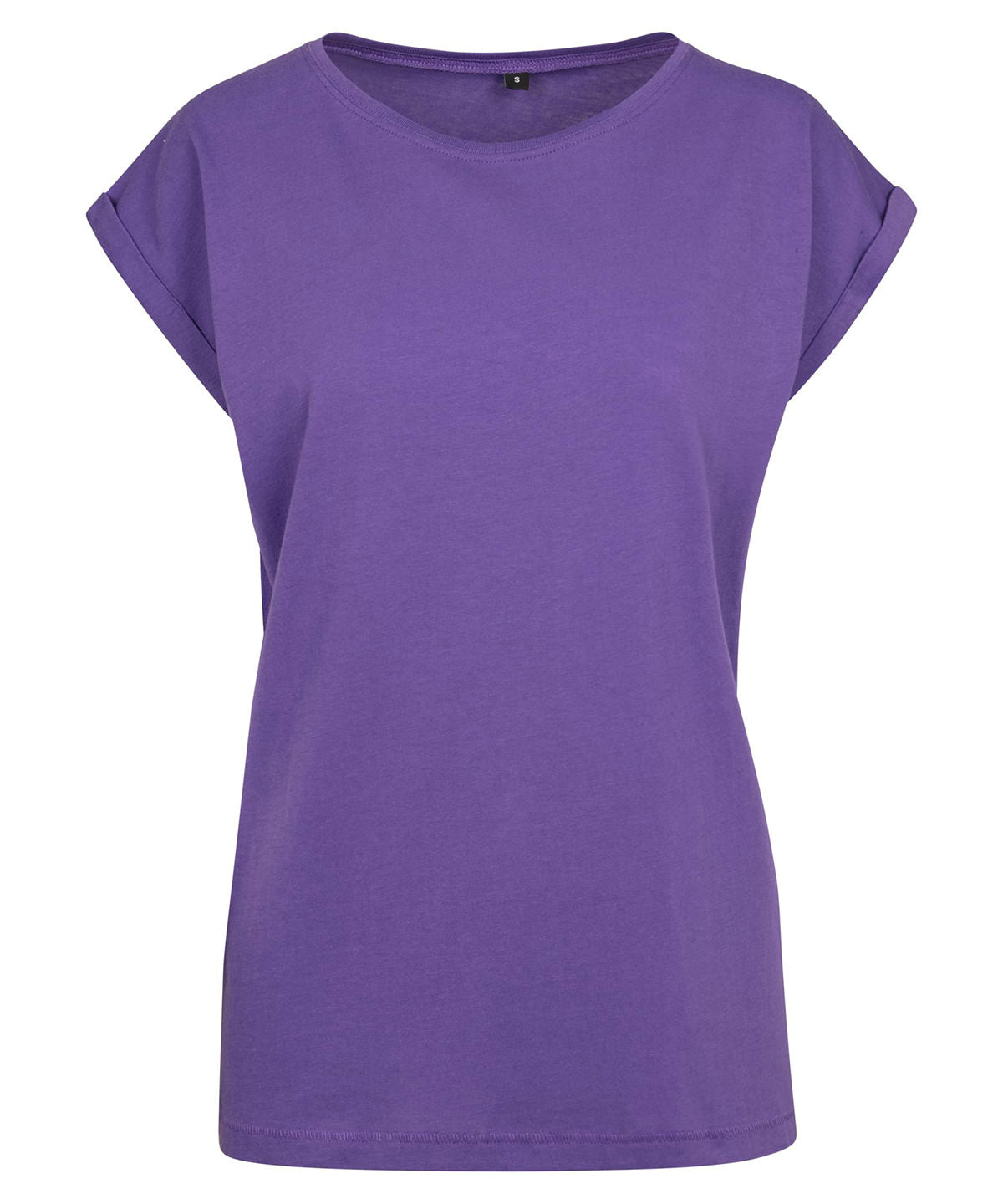Build Your Brand Women's extended shoulder tee