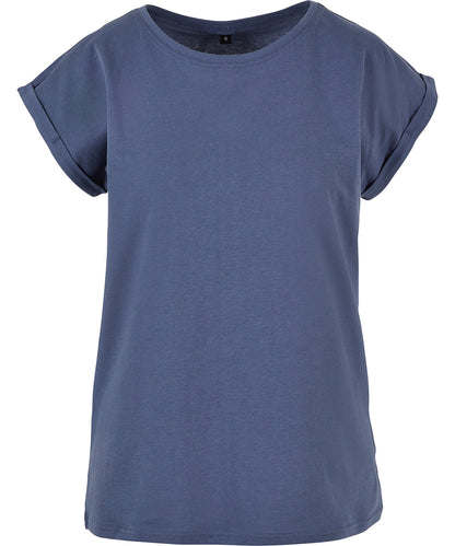 Build Your Brand Women's extended shoulder tee