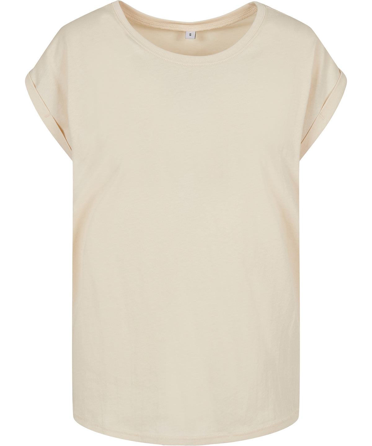 Build Your Brand Women's extended shoulder tee