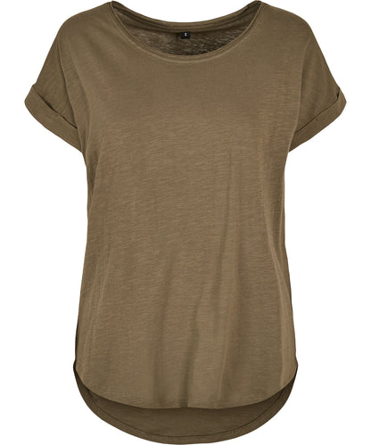 Build Your Brand Women's long slub tee