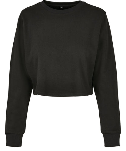 Build Your Brand Women’s terry cropped crew