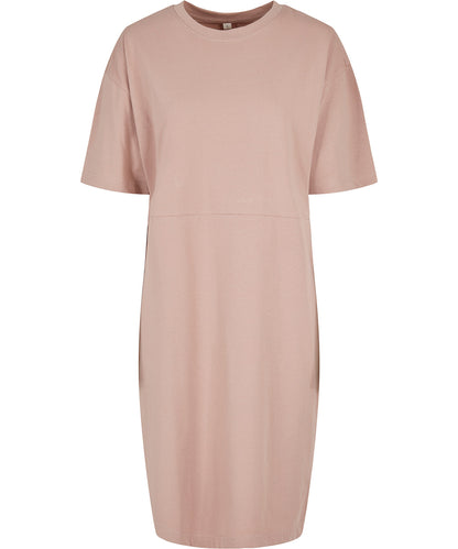 Build Your Brand Women's organic oversizes slit tee dress