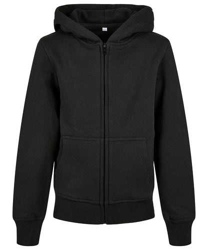 Build Your Brand Organic kids basic zip hoodie