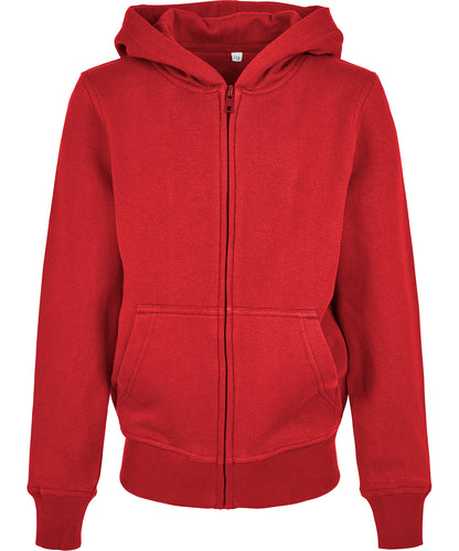 Build Your Brand Organic kids basic zip hoodie