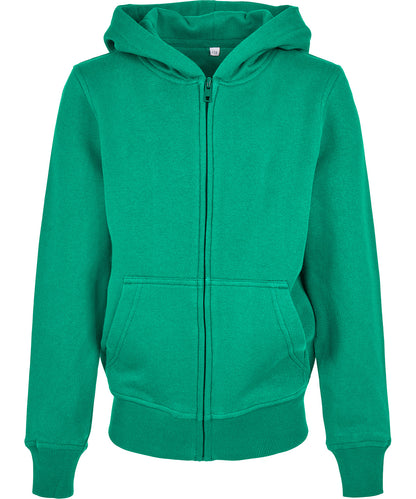 Build Your Brand Organic kids basic zip hoodie