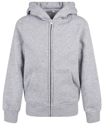 Build Your Brand Organic kids basic zip hoodie