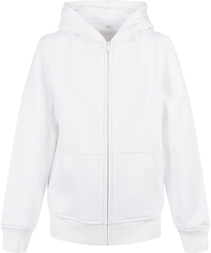 Build Your Brand Organic kids basic zip hoodie