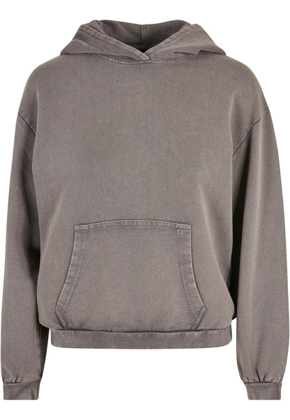 Build Your Brand Women's acid washed oversized hoodie
