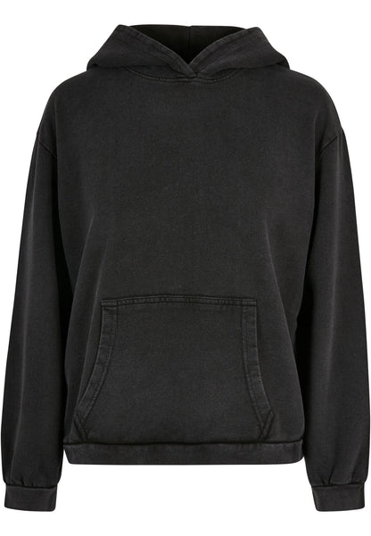 Build Your Brand Women's acid washed oversized hoodie