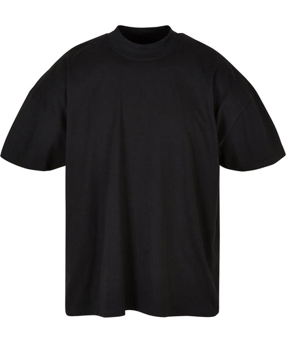 Build Your Brand Oversized mock neck tee