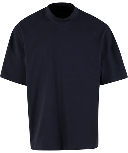 Build Your Brand Oversized mock neck tee