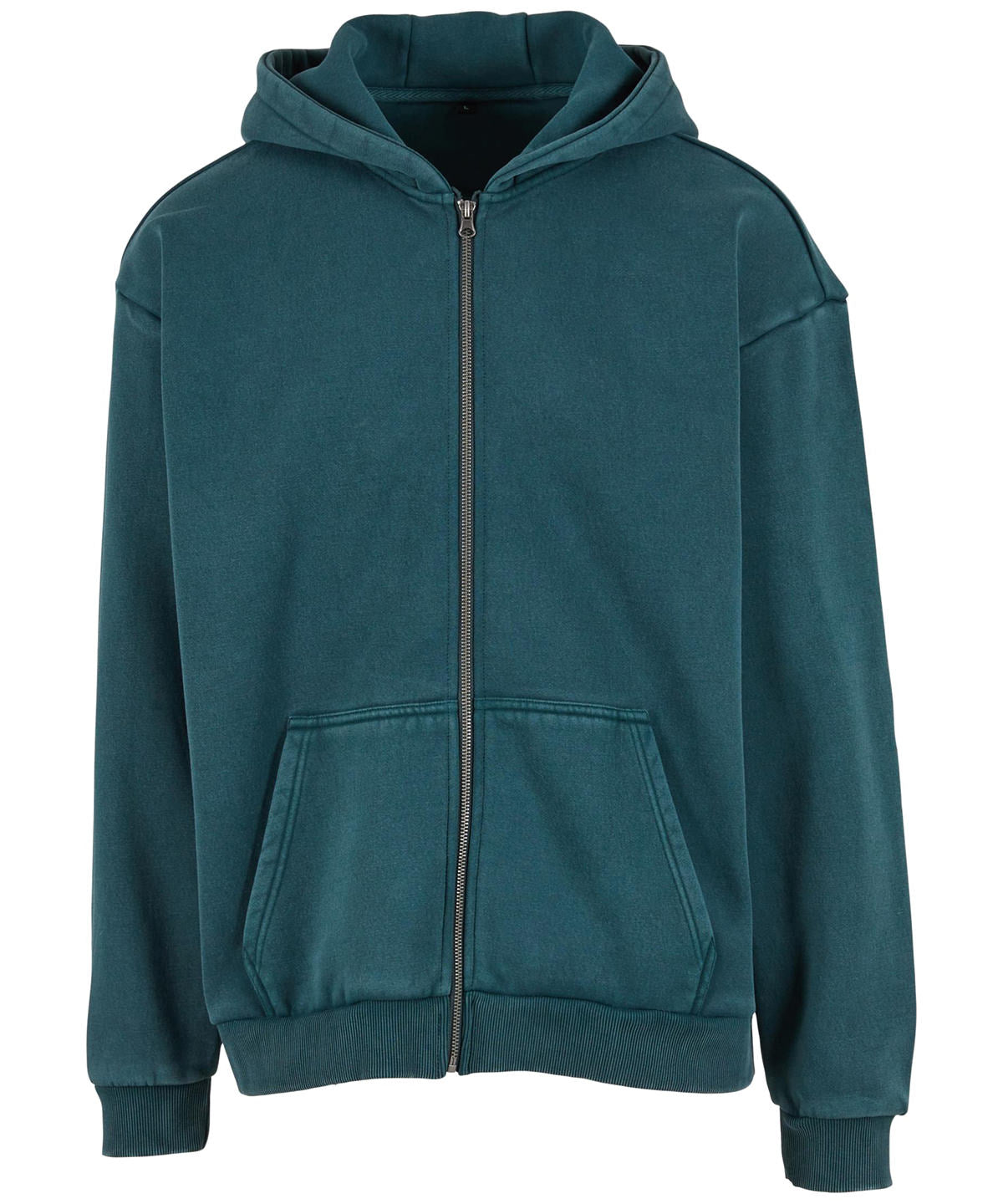 Build Your Brand Vintage heavy zip hoodie