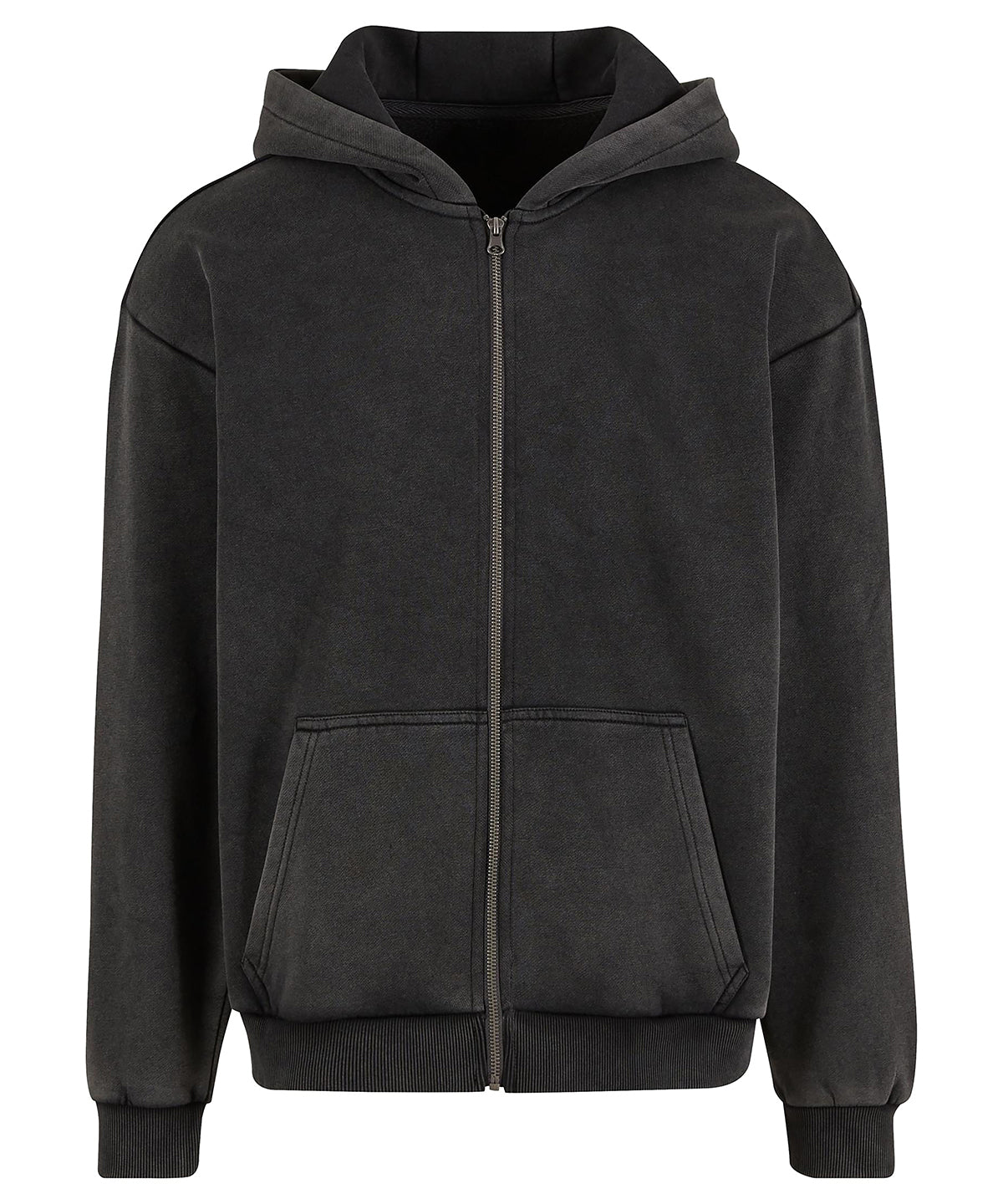 Build Your Brand Vintage heavy zip hoodie