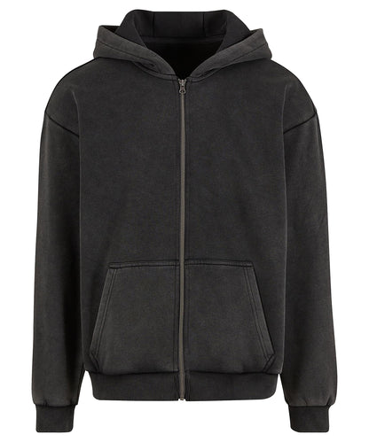 Build Your Brand Vintage heavy zip hoodie