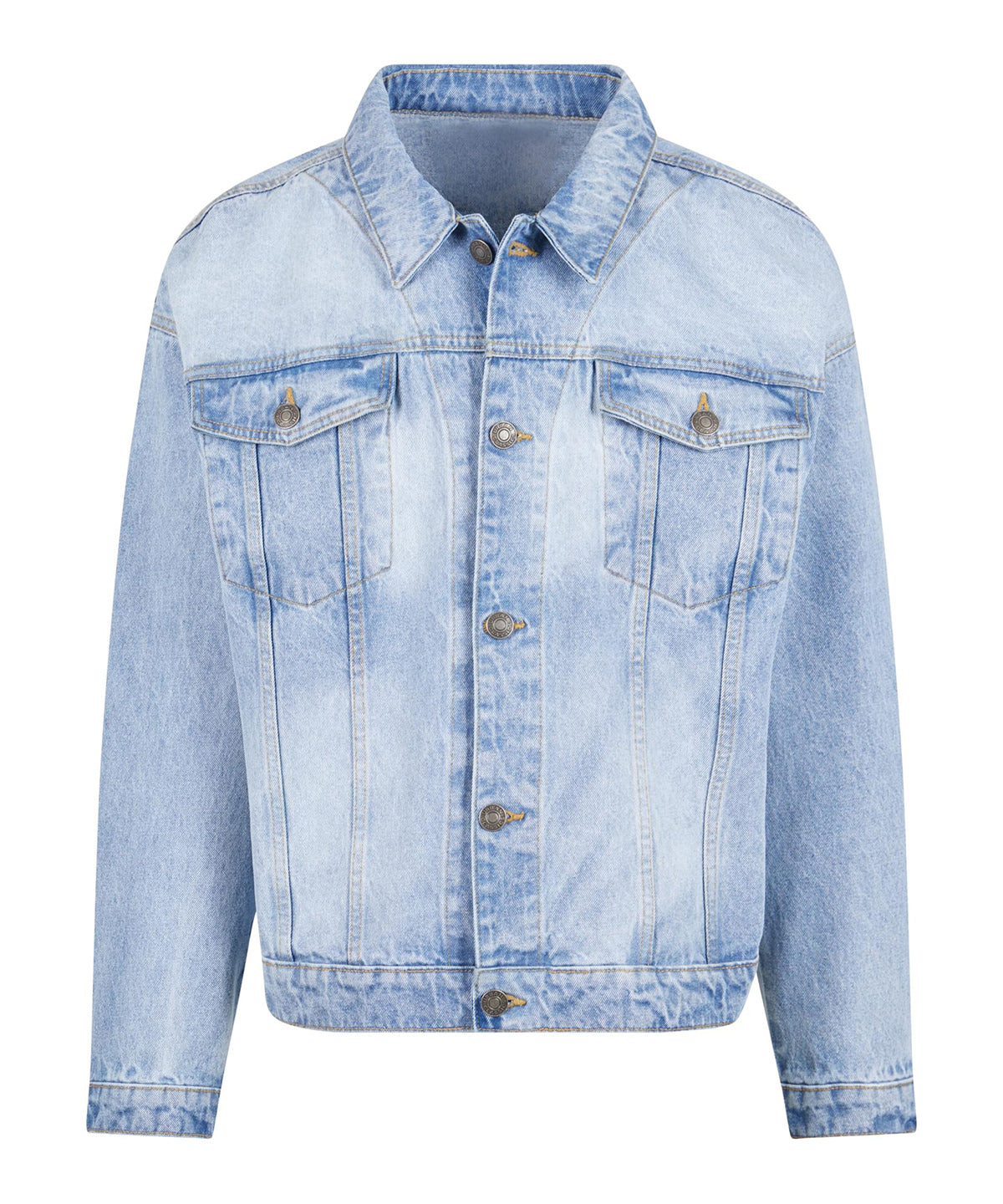 Build Your Brand Heavy ounce boxy denim jacket