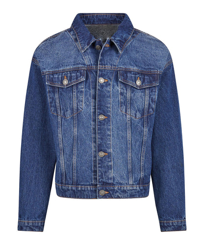 Build Your Brand Heavy ounce boxy denim jacket