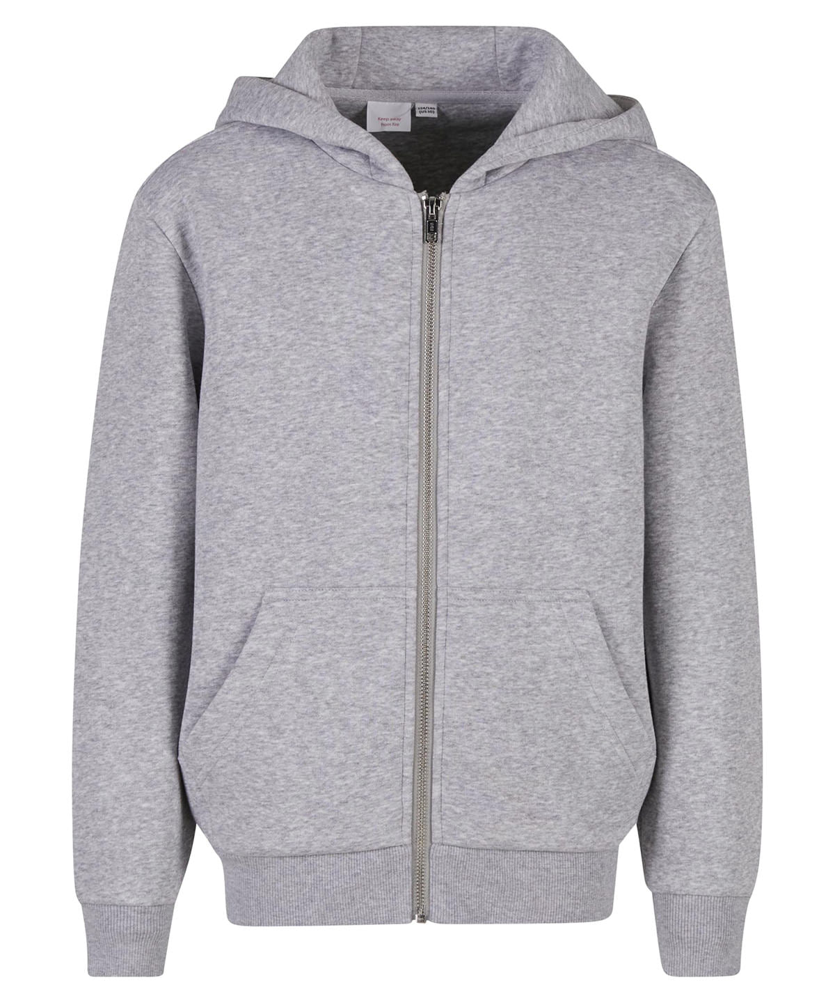 Build Your Brand Kids fluffy zip hoodie