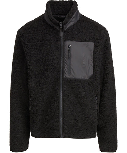 Build Your Brand Bonded sherpa jacket