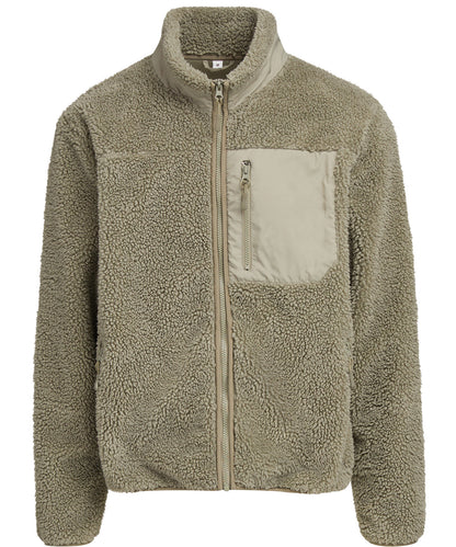 Build Your Brand Bonded sherpa jacket