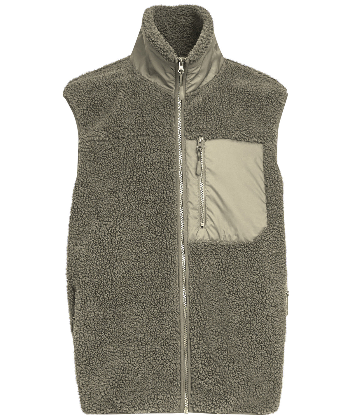 Build Your Brand Bonded sherpa vest