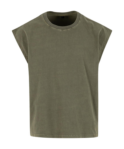 Build Your Brand Vintage cropped heavy sleeveless tee