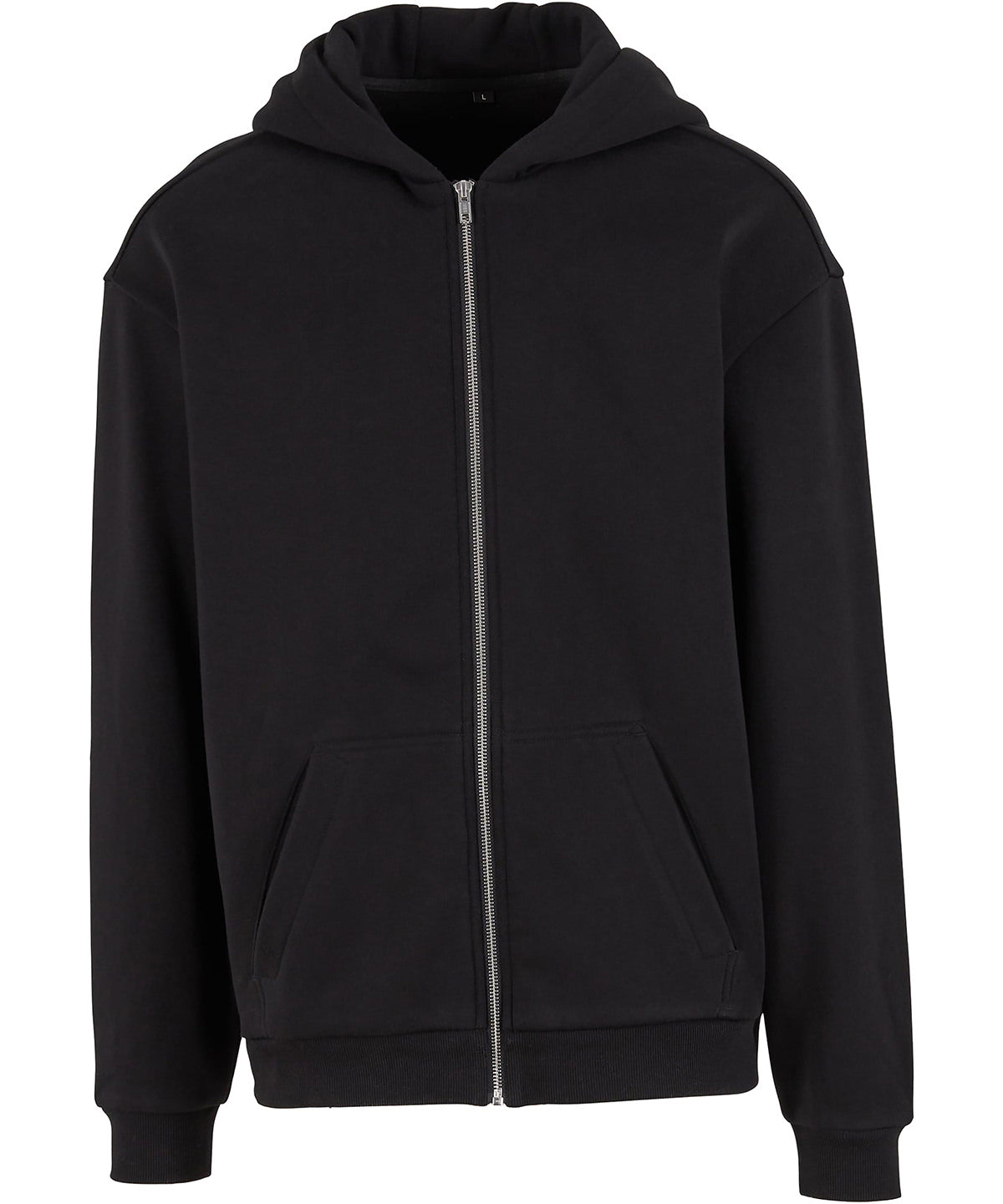 Build Your Brand Loose-fit zip hoodie
