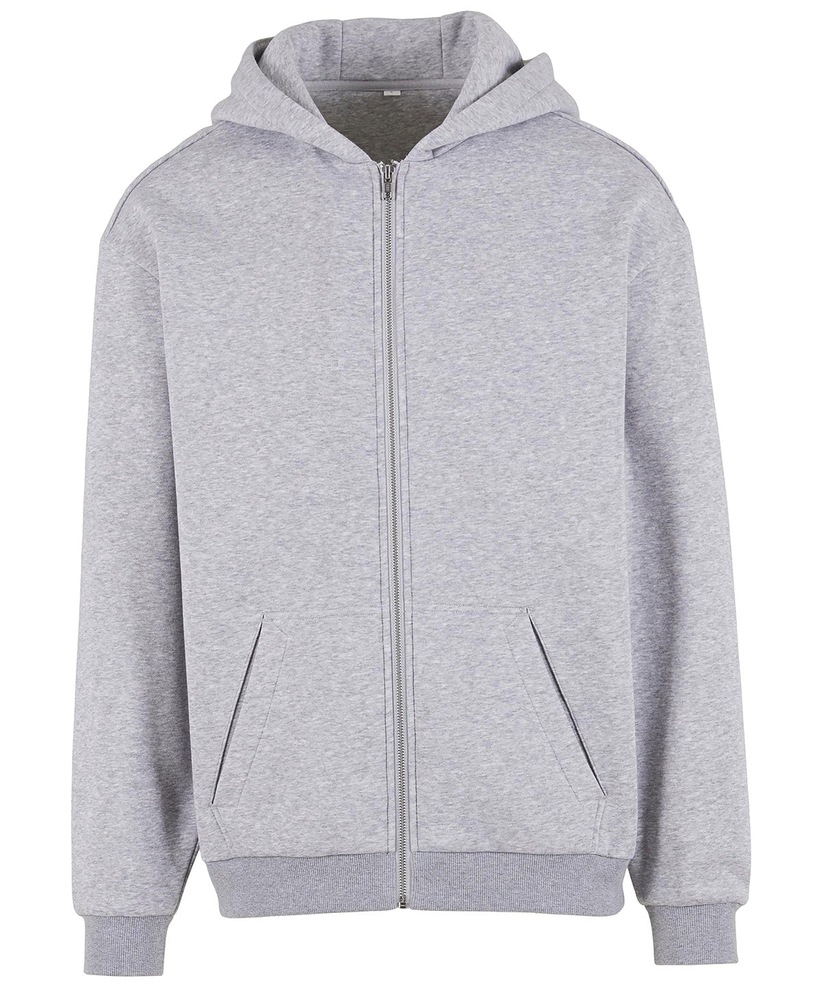 Build Your Brand Loose-fit zip hoodie