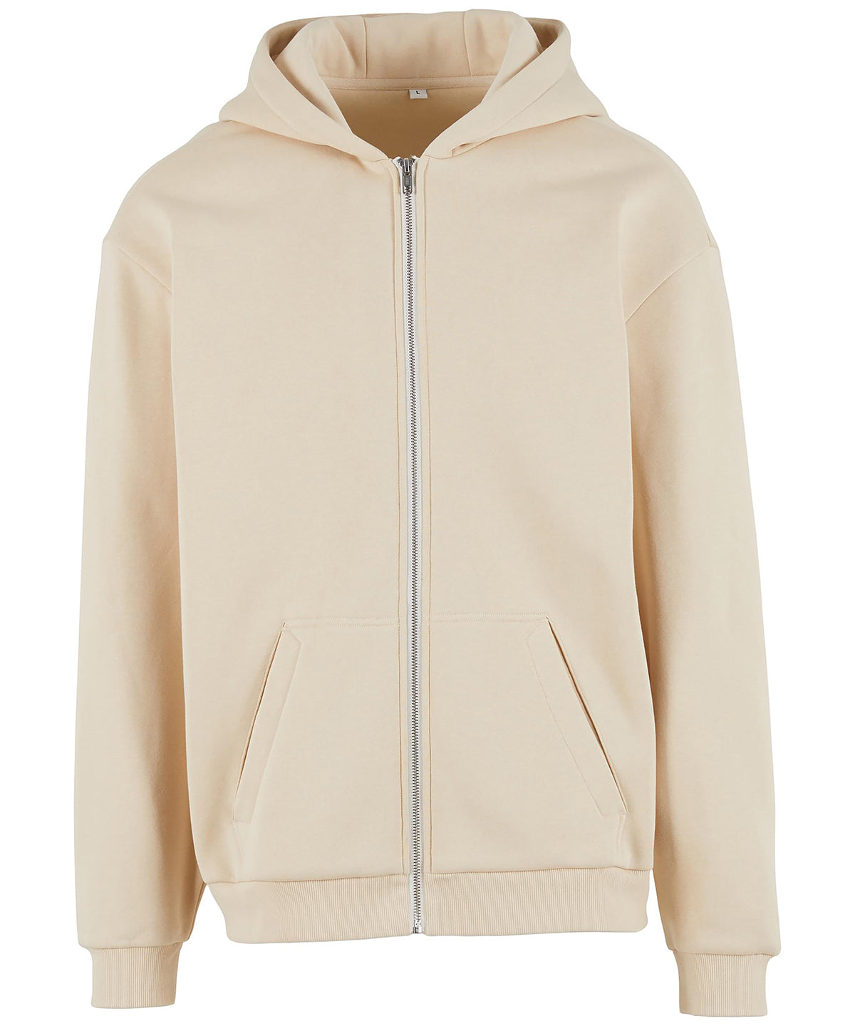 Build Your Brand Loose-fit zip hoodie