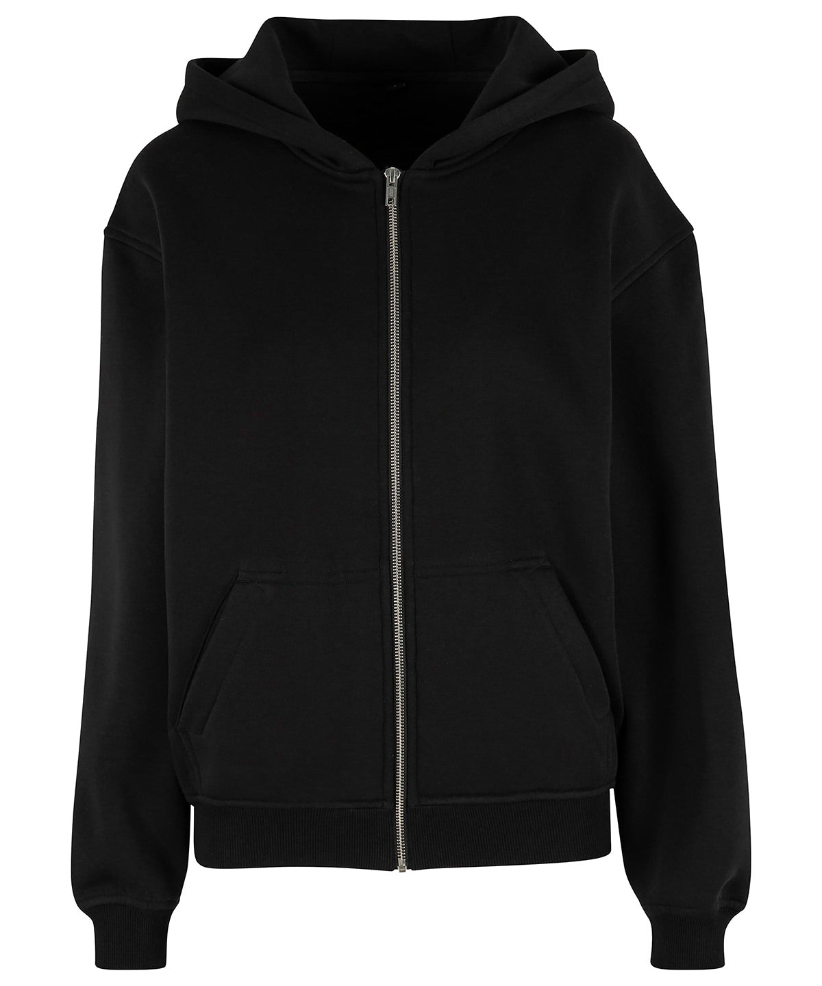 Build Your Brand Women’s loose-fit zip hoodie