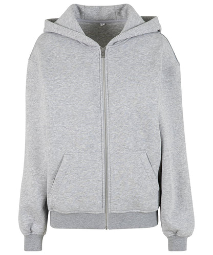 Build Your Brand Women’s loose-fit zip hoodie