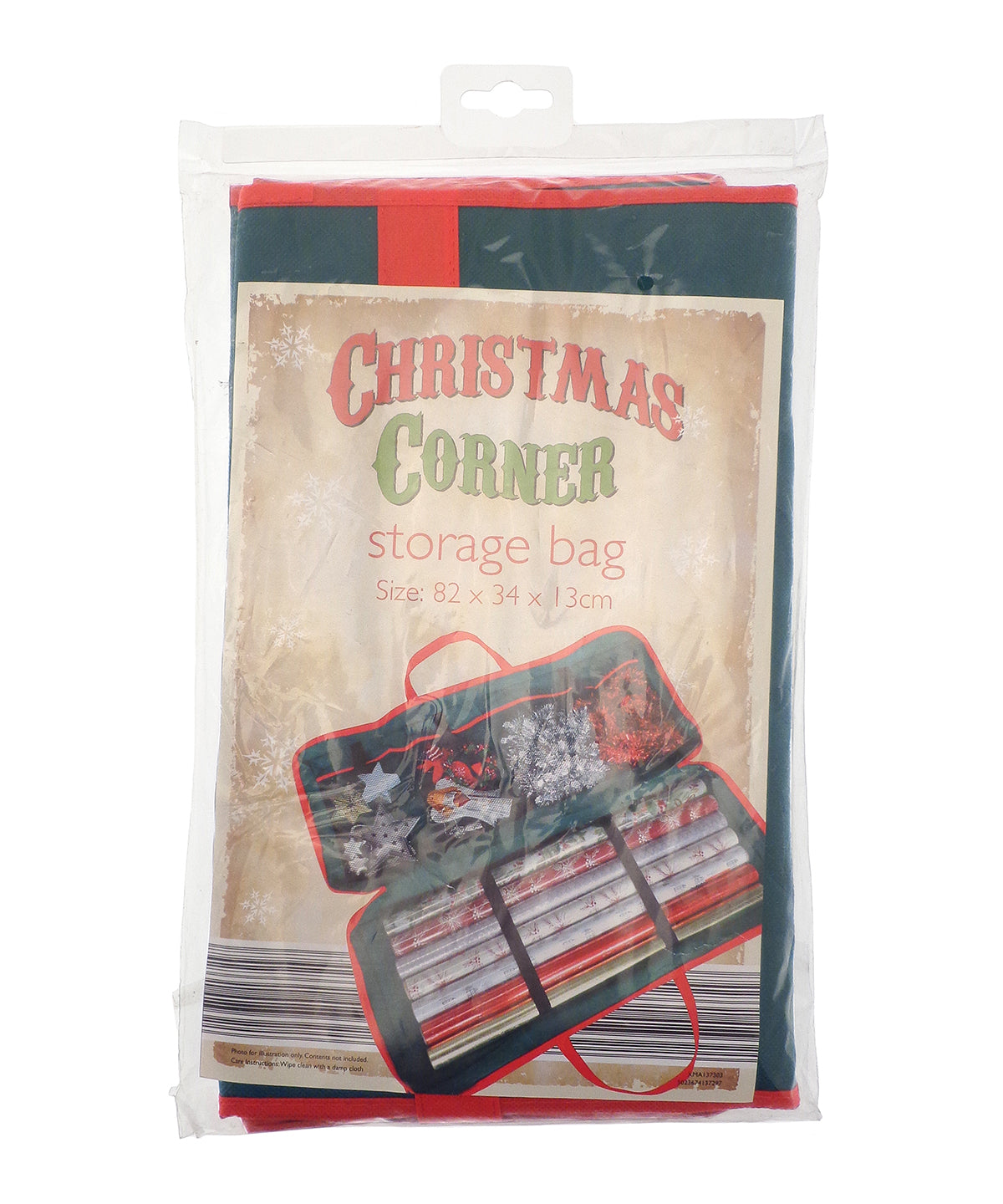 Gift wrap storage bag - Red/Green
