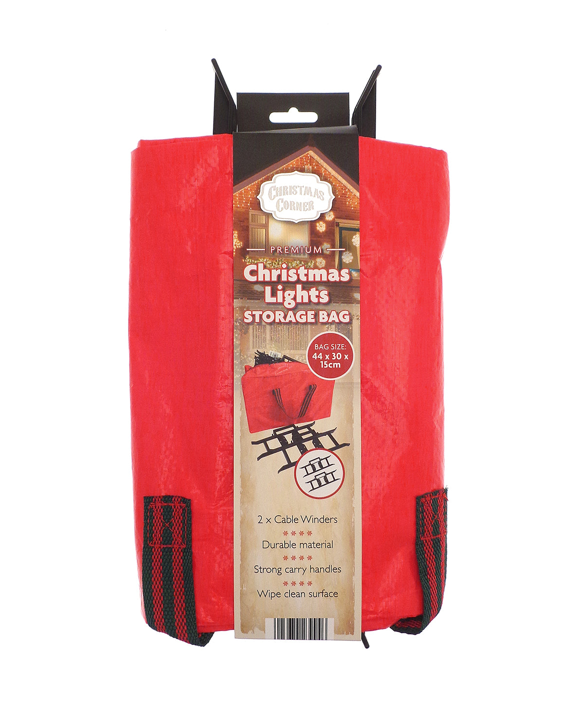 Deluxe tree lights storage bag - Red/Green