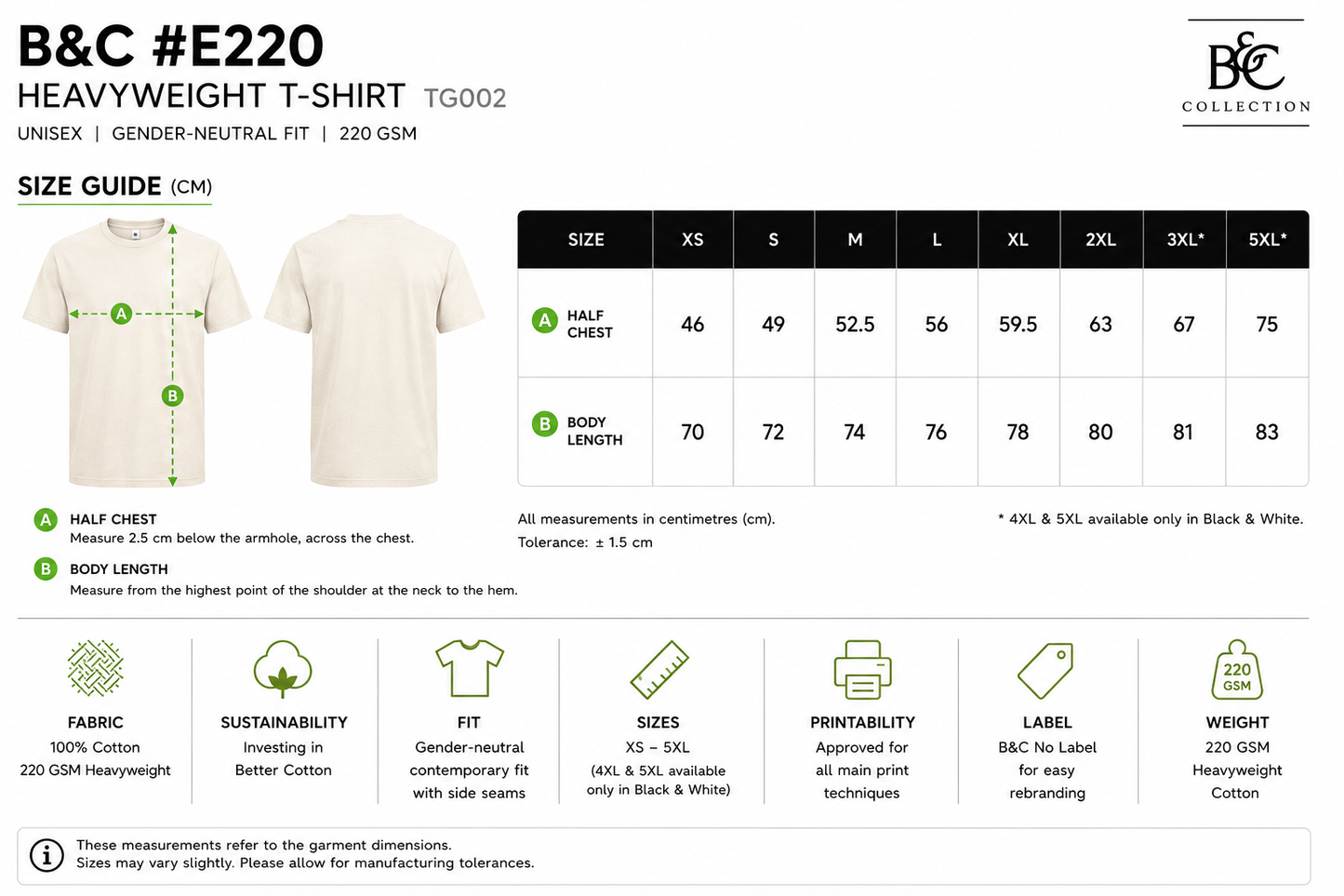 Custom B&C E220 T-Shirt