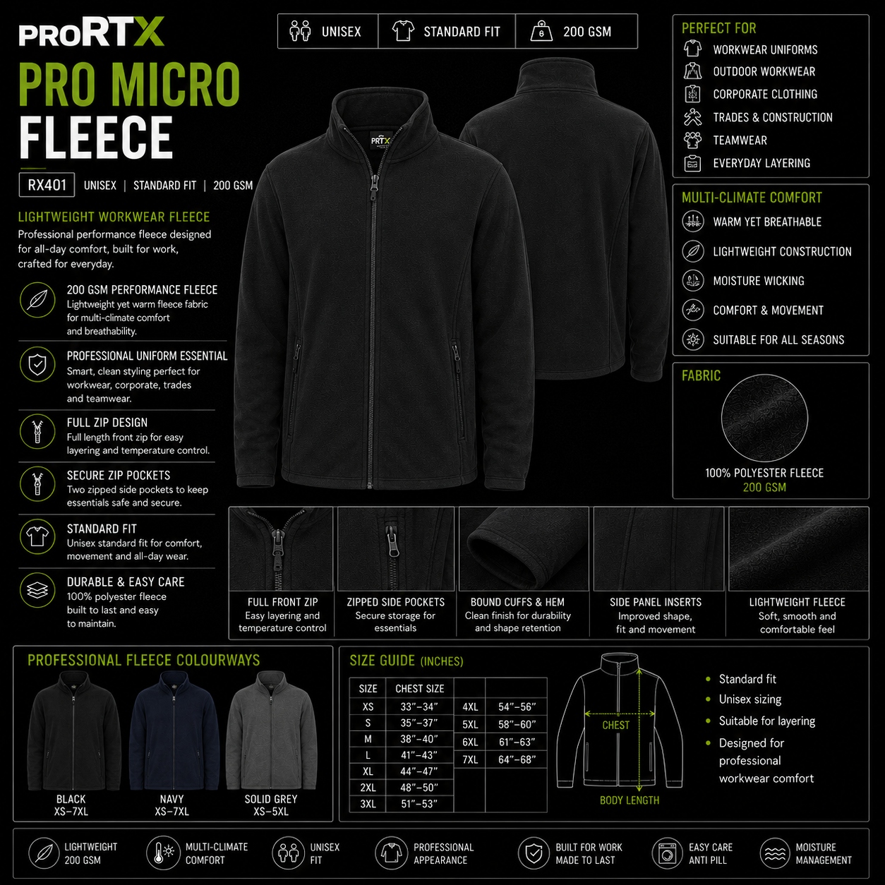 Custom ProRTX Pro Micro Fleece (200 GSM)
