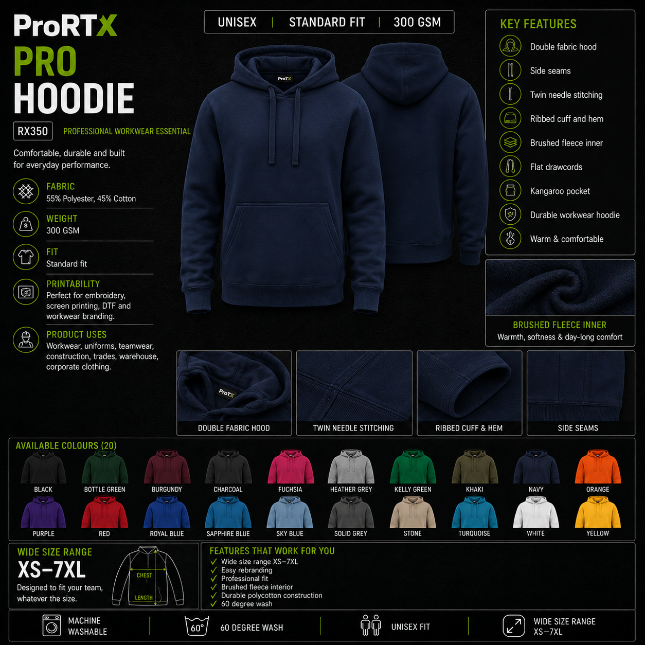 Custom ProRTX Pro Hoodie (300 GSM EDITION)
