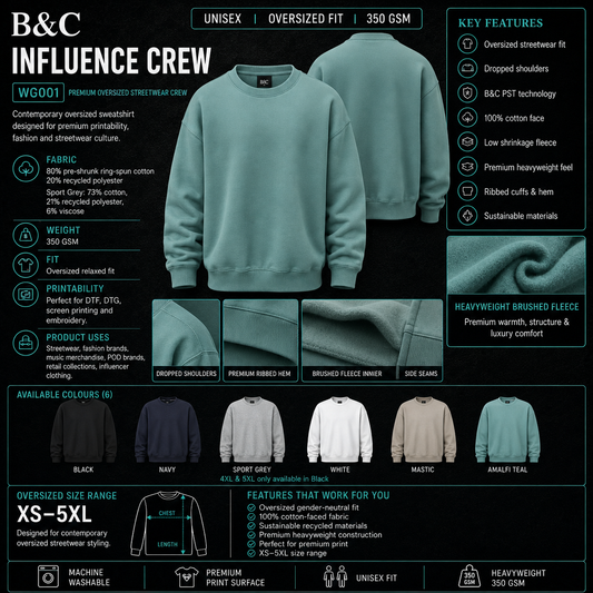 Custom B&C Influence Crew (350 GSM EDITION)