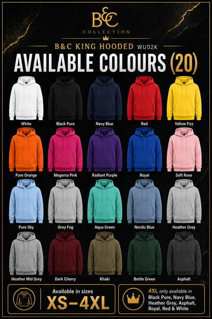 Custom B&C King Hooded Hoodie (280 GSM EDITION)