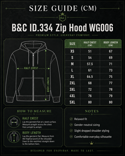 ISG ID.334 Zip Hoodie – BA432 Customisable (280 GSM EDITION)