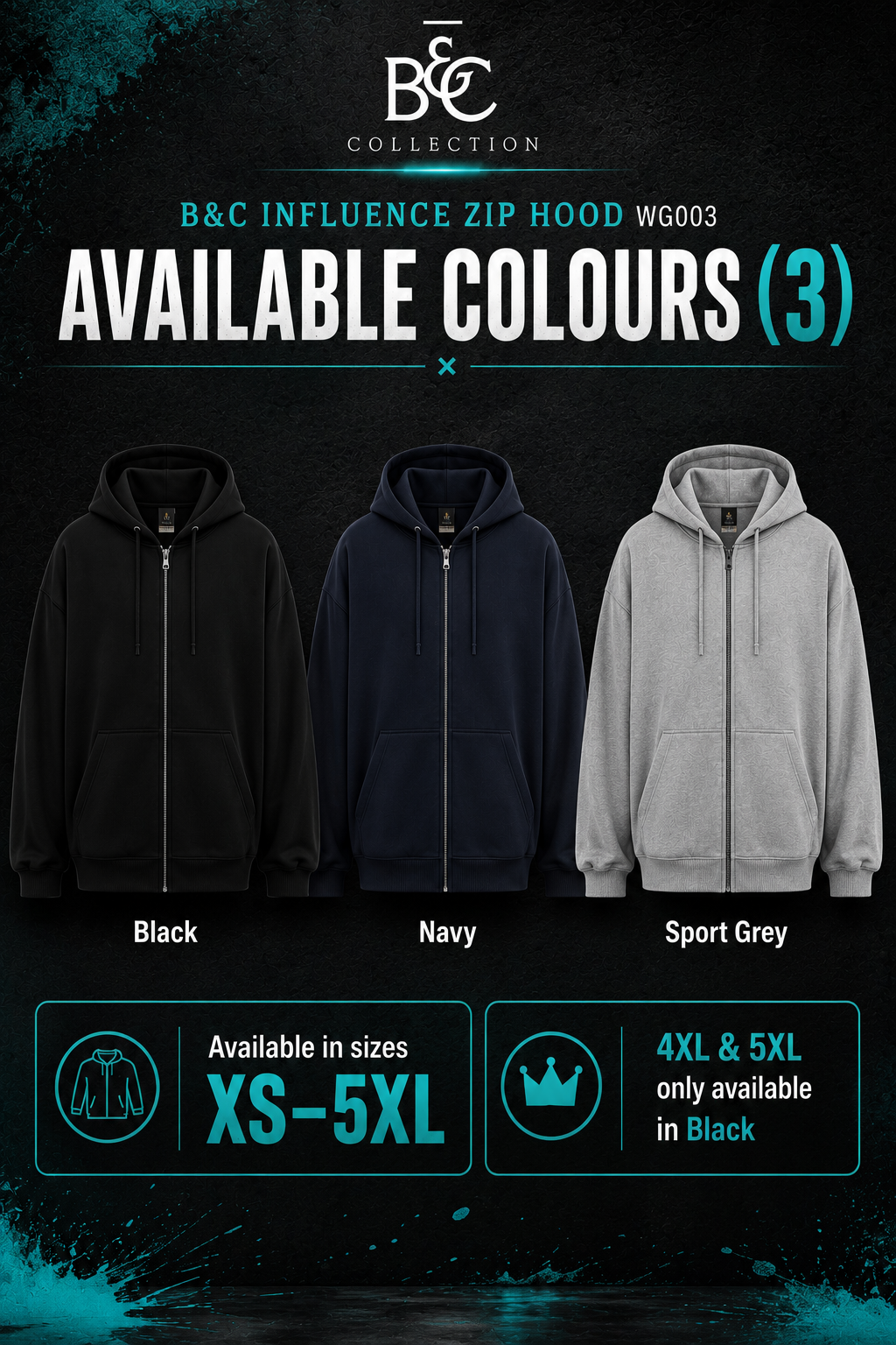 Custom B&C Influence Zip Hood (300 GSM EDITION)
