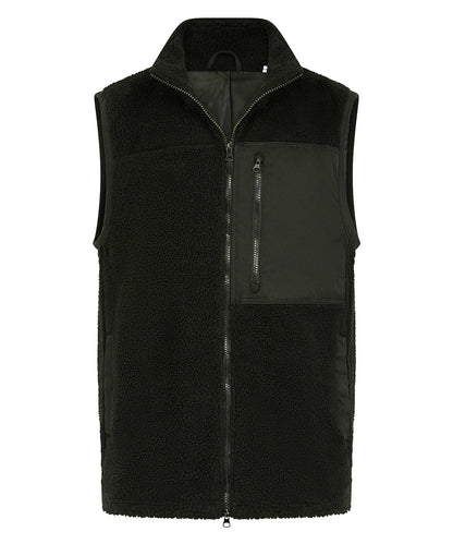 Front Row Recycled sherpa gilet