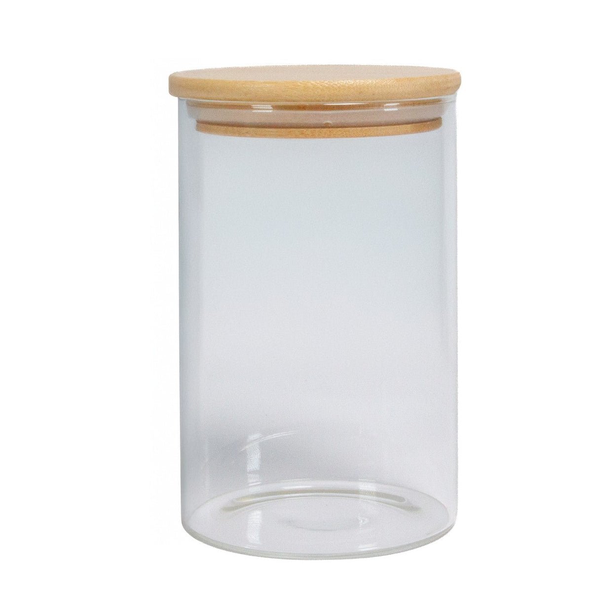 Glass Storage Jar with Bamboo Lid - Clear