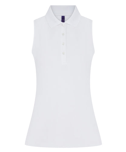 Henbury Women’s sleeveless Coolplus® polo shirt