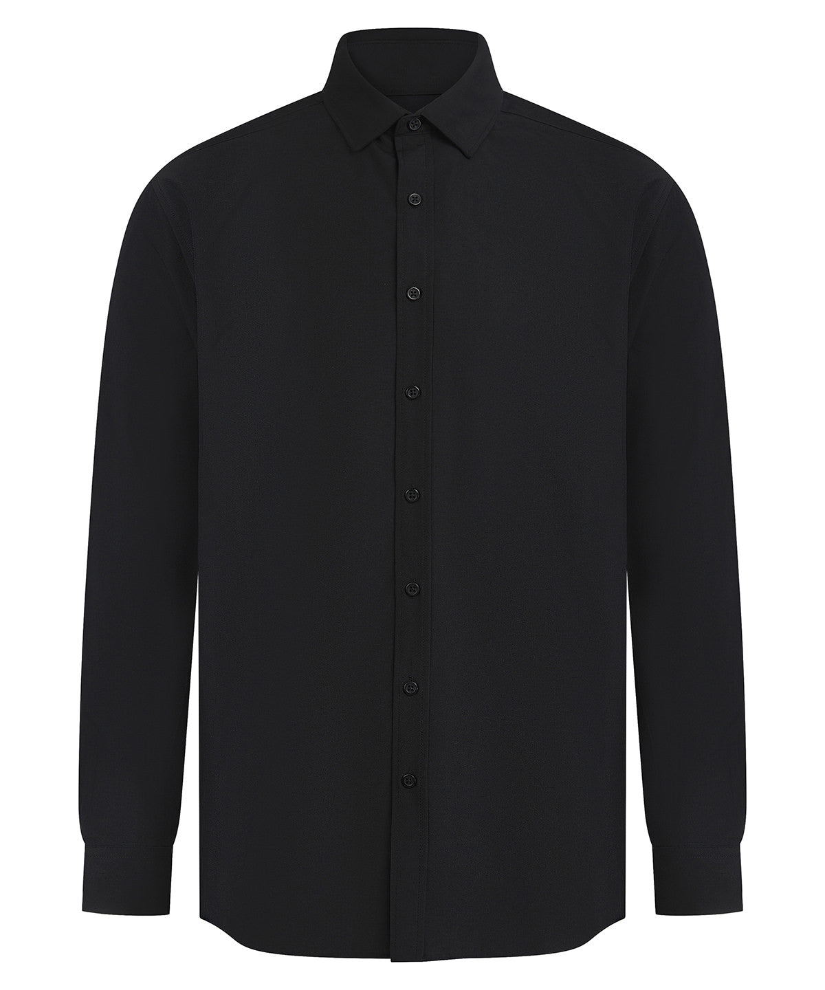 Henbury Long sleeve ‘cotton-feel’ Coolplus® shirt