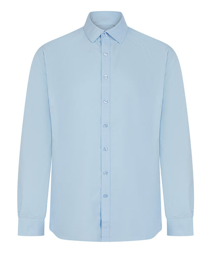 Henbury Long sleeve ‘cotton-feel’ Coolplus® shirt