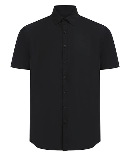 Henbury Short sleeve ‘cotton-feel’ Coolplus® shirt