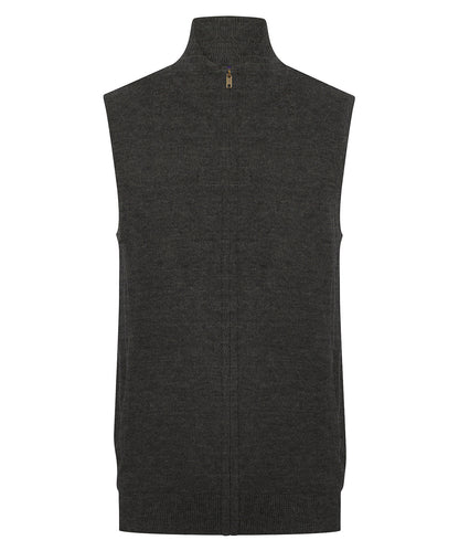 Henbury Sleeveless zip-through jumper