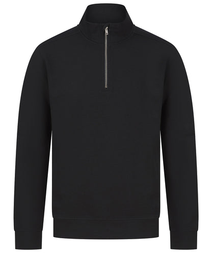 Henbury Unisex sustainable ¼-zip sweatshirt