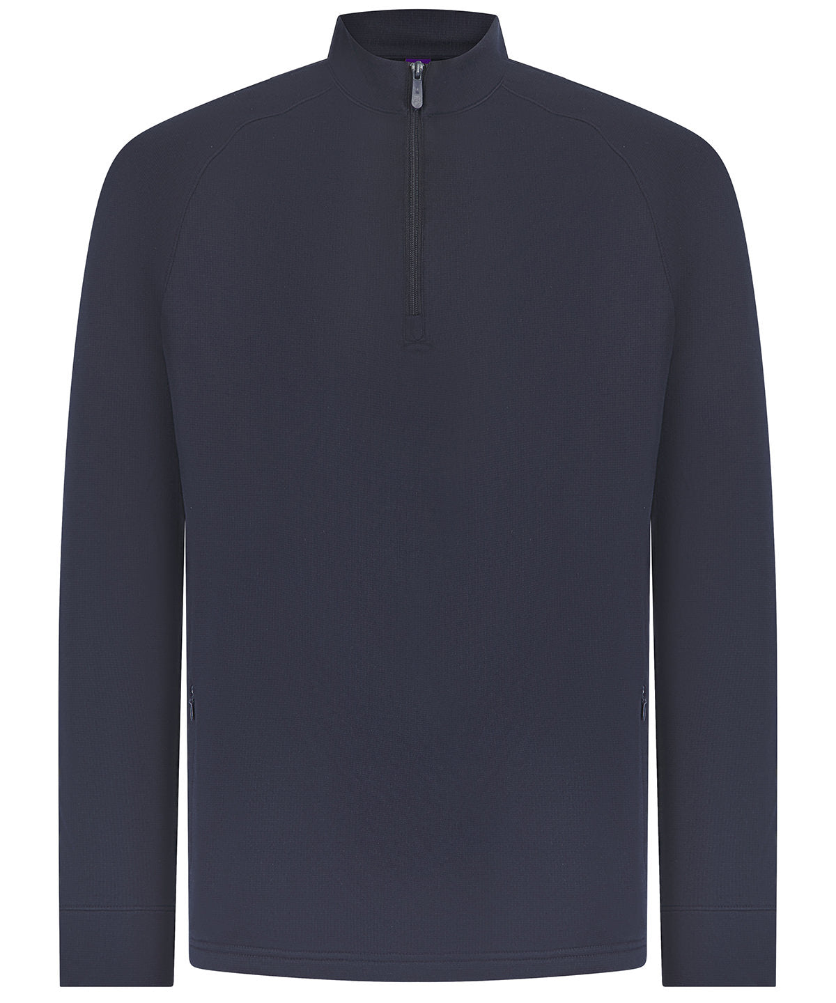 Henbury ¼ zip top with wicking finish