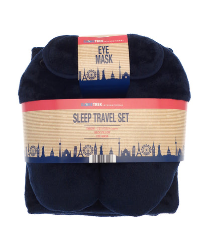Home & Living Travel set (neck pillow, eye mask and fleece blanket)
