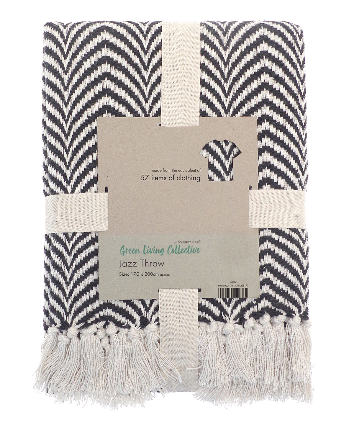 Home & Living Recycled mixed-fabric throw